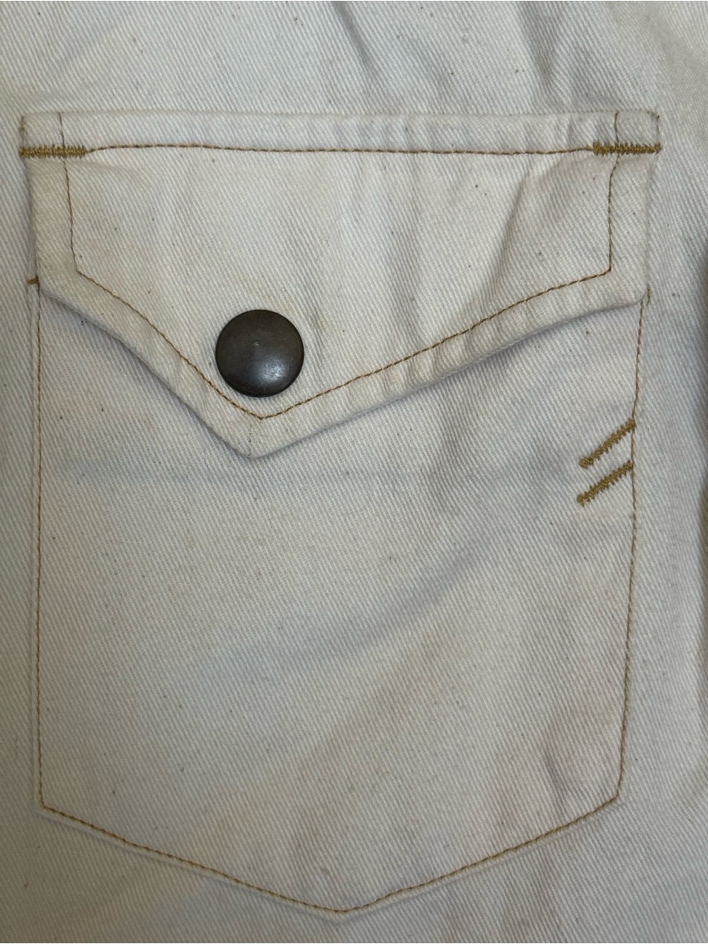 Billy Reid Cream Button-Front Casual Shirt - Picture 3 of 4